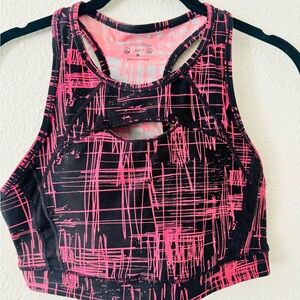 Calvin Klein Pink and Black Athletic Top